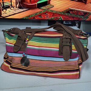 Catori duffle bag purse colorful striped cotton southwestern BOHO